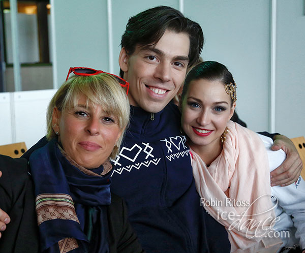 Lucie Mysliveckova & Lukas Csolley (SVK) with coach Barbara Fusar Poli