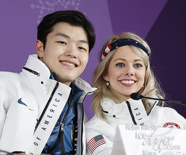 Alex Shibutani and Alexa Knierim of Team USA, Bronze