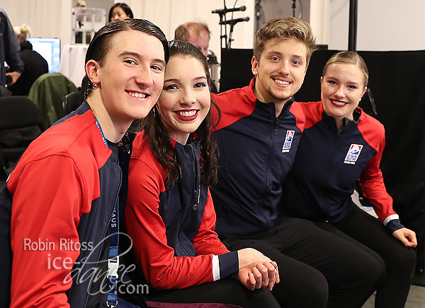 Team USA's McNamara & Carpenter and Carreira & Ponomarenko