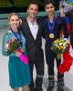 Gold - Marjorie Lajoie & Zachary Lagha (CAN) with coach Romain Haguenauer