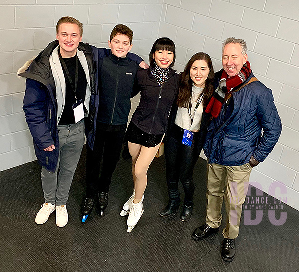 Miranda Lloyd & Jonathan Young w/coaches Michael Bramante, Brynna Oi & Ron Kravette