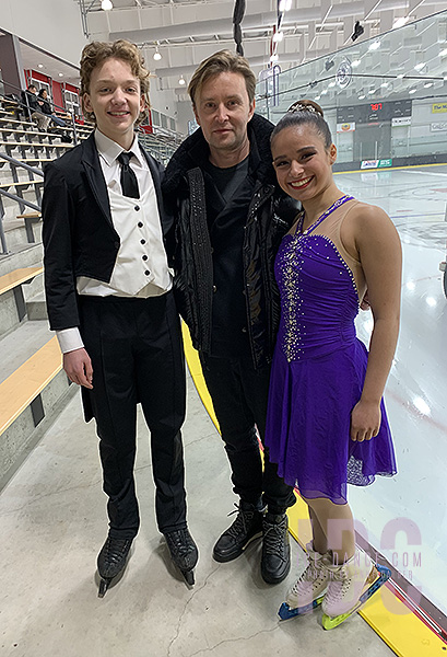 Gabriela Hernandez & Noah Lafornara w/coach Denis Petukhov